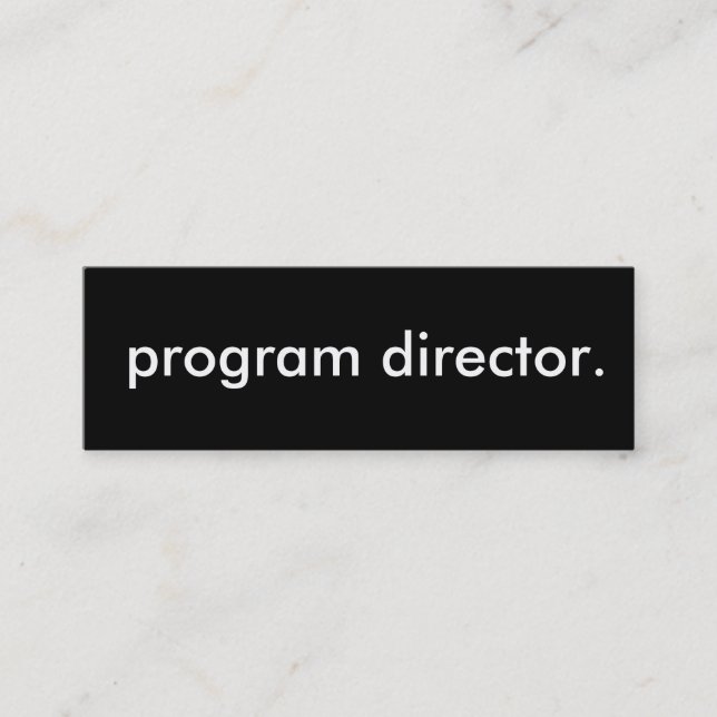 Minitarjeta De Visita director del programa. (Anverso)