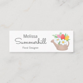 Minitarjeta De Visita Diseñador de arreglos florales de Waters Can