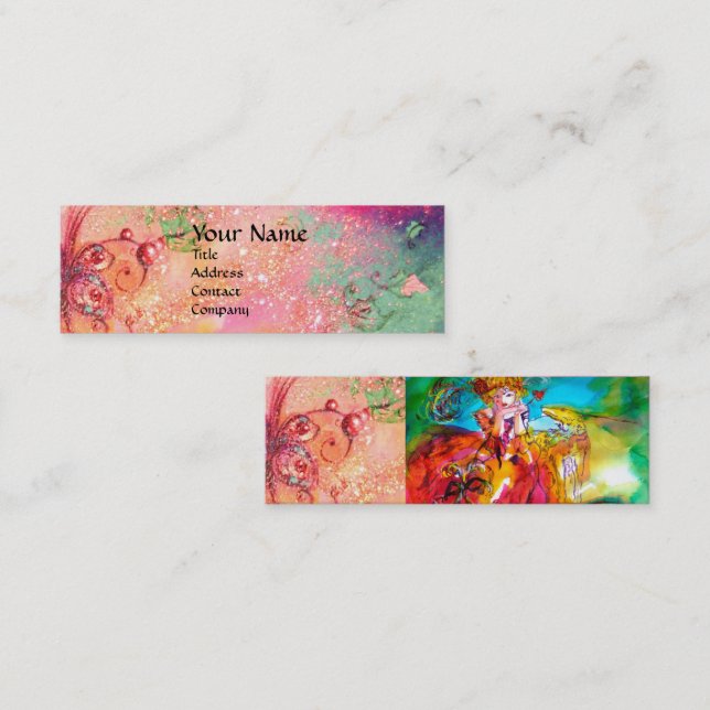 Minitarjeta De Visita Diseñador de disfraces de artes escénicas MIRANDOL (Anverso / Reverso)