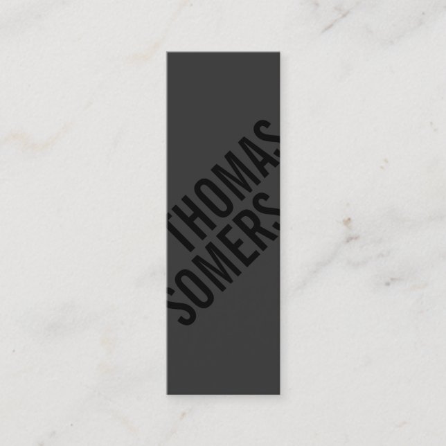 Minitarjeta De Visita Diseñador moderno único Guay BOLD Black (Anverso)
