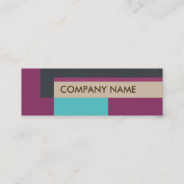 Minitarjeta De Visita Diseño de bloques Mini BC, púrpura gris