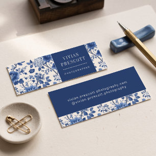 Minitarjeta De Visita Diseño de borde floral vintage elegante