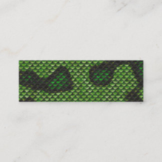 Minitarjeta De Visita Diseño de estilo de camo de piel de serpiente verd