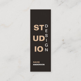 Minitarjeta De Visita Diseño de estudio de interiores con logotipo elega