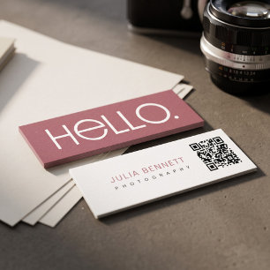 Minitarjeta De Visita Diseño de tipografía moderna de "Hola"