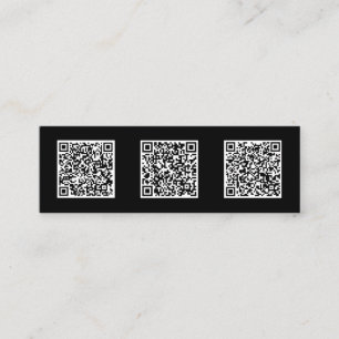 Minitarjeta De Visita Diseño minimalista Tres Sleek de Código QR