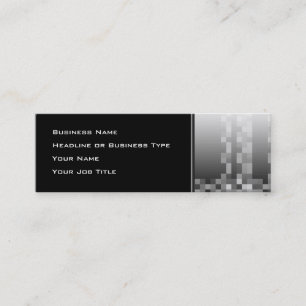 Minitarjeta De Visita Diseño moderno abstracto blanco y negro