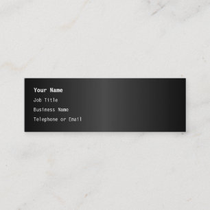 Minitarjeta De Visita Diseño monocromático simple