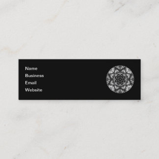 Minitarjeta De Visita Diseño redondo de lujo en negro