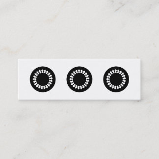 Minitarjeta De Visita Diseño redondo elegante negro. Estilo del art déco