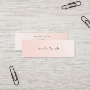 Minitarjeta De Visita Diseño Simple Moderno Rosa Beige Tendencia