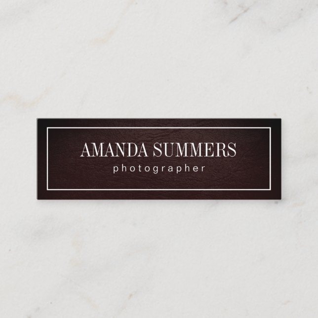 Minitarjeta De Visita Distancia con borde blanco (Anverso)