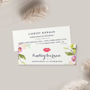 Minitarjeta De Visita Distribuidor Moderno de Lip Floral