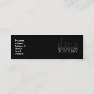 Minitarjeta De Visita Diva: No pregunte