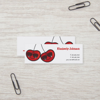 Minitarjeta De Visita Diversión personalizado y cerezas Cheeky Guay con 