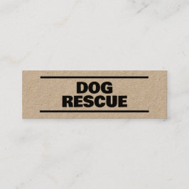 Minitarjeta De Visita Dog Rescue Kraft