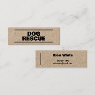Minitarjeta De Visita Dog Rescue Kraft