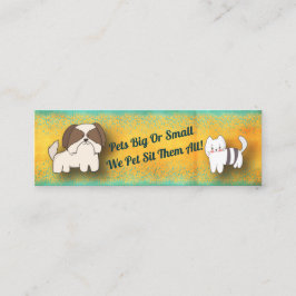 Minitarjeta De Visita Dog Walker Cat Mascota Sitter Service Moderno