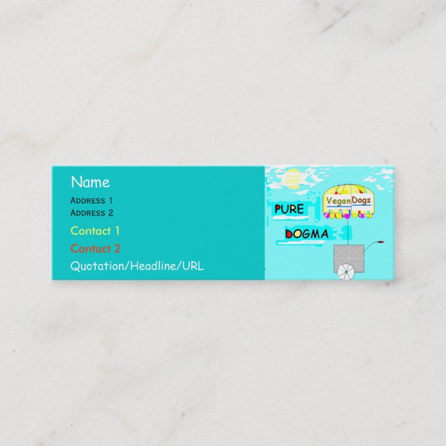 Minitarjeta De Visita Dogma puro (Anverso)