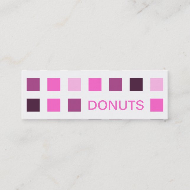 Minitarjeta De Visita DONUTS (cuadrados mod) (Anverso)
