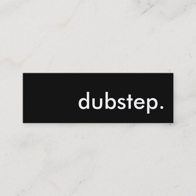 Minitarjeta De Visita dubstep. (Anverso)