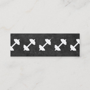 Minitarjeta De Visita Dumbbell   Entrenador personal (pizarra)