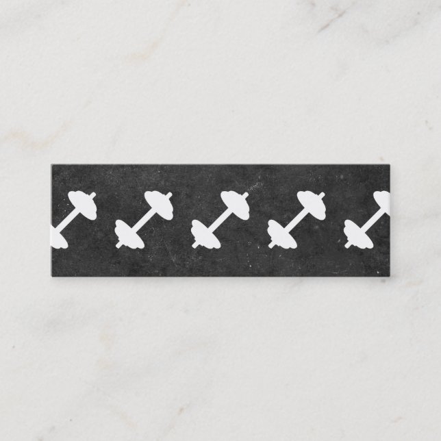 Minitarjeta De Visita Dumbbell | Entrenador personal (pizarra) (Anverso)