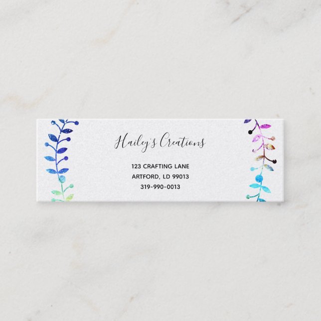 Minitarjeta De Visita El arte es individualidad (Anverso)