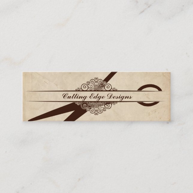 Minitarjeta De Visita el beige texturizó los esquileos de papel del (Anverso)