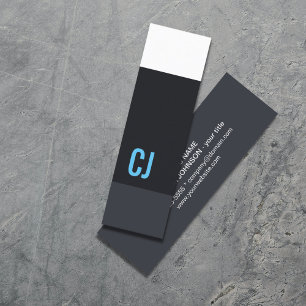 Minitarjeta De Visita El blanco azul fresco fresco raya al consultor del