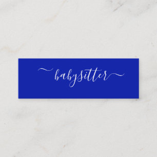 Minitarjeta De Visita El cuid losar nin¢os azul intrépido clásico d