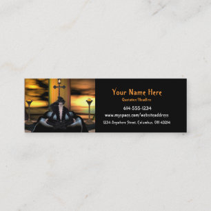 Minitarjeta De Visita El esperar….Tarjetas del perfil de la fantasía/