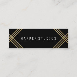 Minitarjeta De Visita El falso Relieve metalizado moderno alinea la