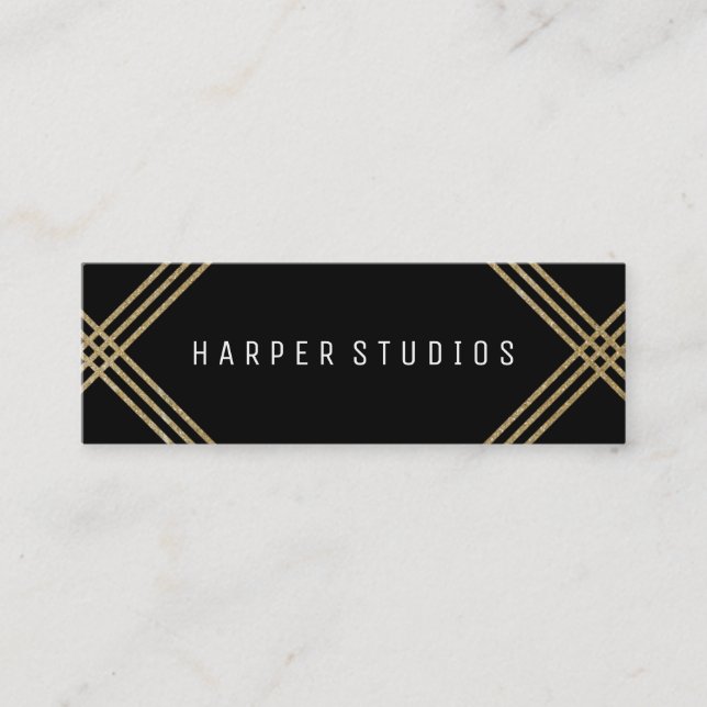 Minitarjeta De Visita El falso Relieve metalizado moderno alinea la (Anverso)