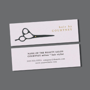 Minitarjeta De Visita El gris elegante limpio moderno Scissors al