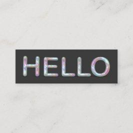 Minitarjeta De Visita El hola olográfico moderno 3D pone letras a la