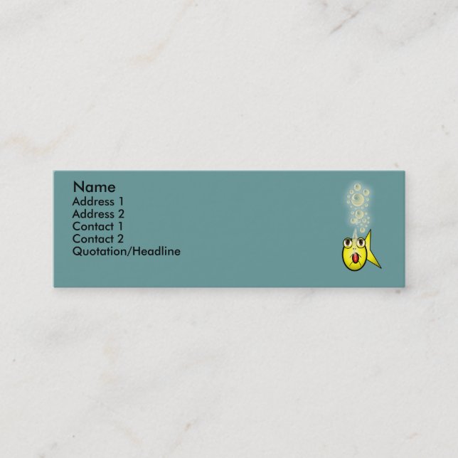 Minitarjeta De Visita El negocio de la pesca (Anverso)