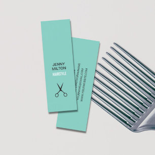 Minitarjeta De Visita El negro azul simple fresco Scissors al