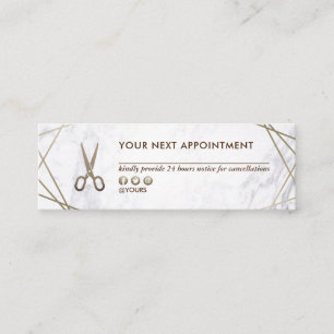 Minitarjeta De Visita El oro de Brown Scissors la cita de mármol del