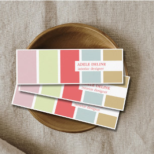 Minitarjeta De Visita El pastel elegante moderno raya al interiorista