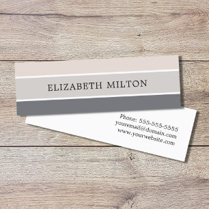 Minitarjeta De Visita El pastel elegante simple raya al consultor