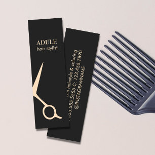 Minitarjeta De Visita El pastel gris oscuro elegante moderno Scissors el