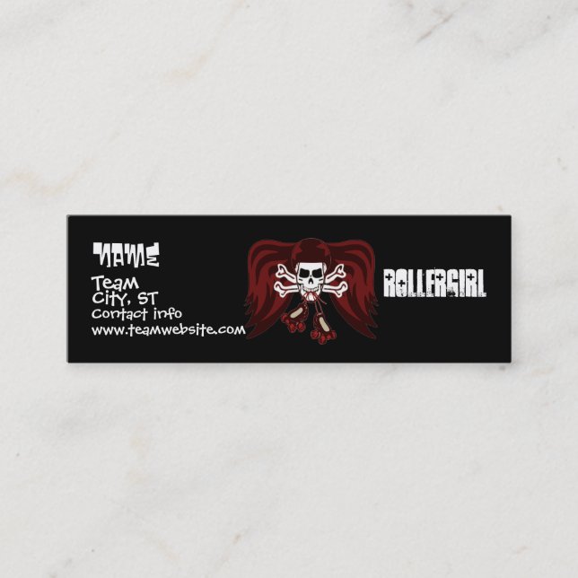 Minitarjeta De Visita El patín o muere con las alas del ángel (Anverso)