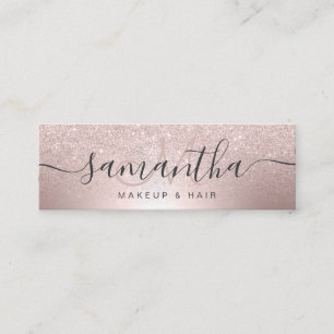 Minitarjeta De Visita El pelo del maquillaje subió el efecto metalizado