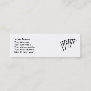 Minitarjeta De Visita El póker carda as