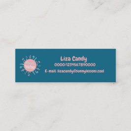 Minitarjeta De Visita El profesor de música elegante nota el tema del fo