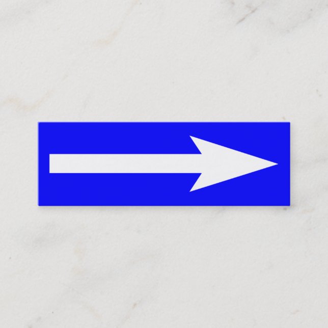 Minitarjeta De Visita El punto completo: azul, blanco y gris (Anverso)