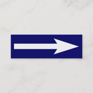 Minitarjeta De Visita El punto completo: azul oscuro y blanco