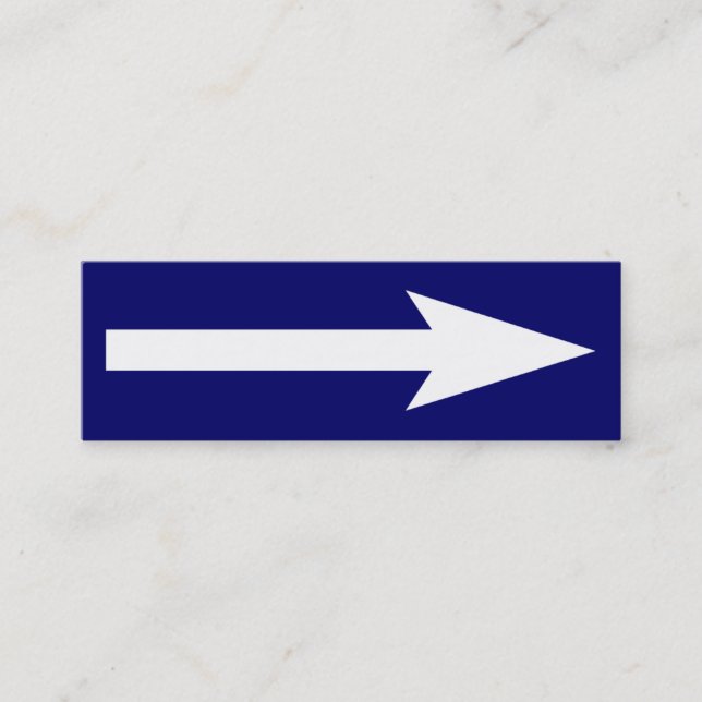 Minitarjeta De Visita El punto completo: azul oscuro y blanco (Anverso)