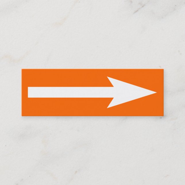 Minitarjeta De Visita El punto completo - Naranja, blanco y gris (Anverso)